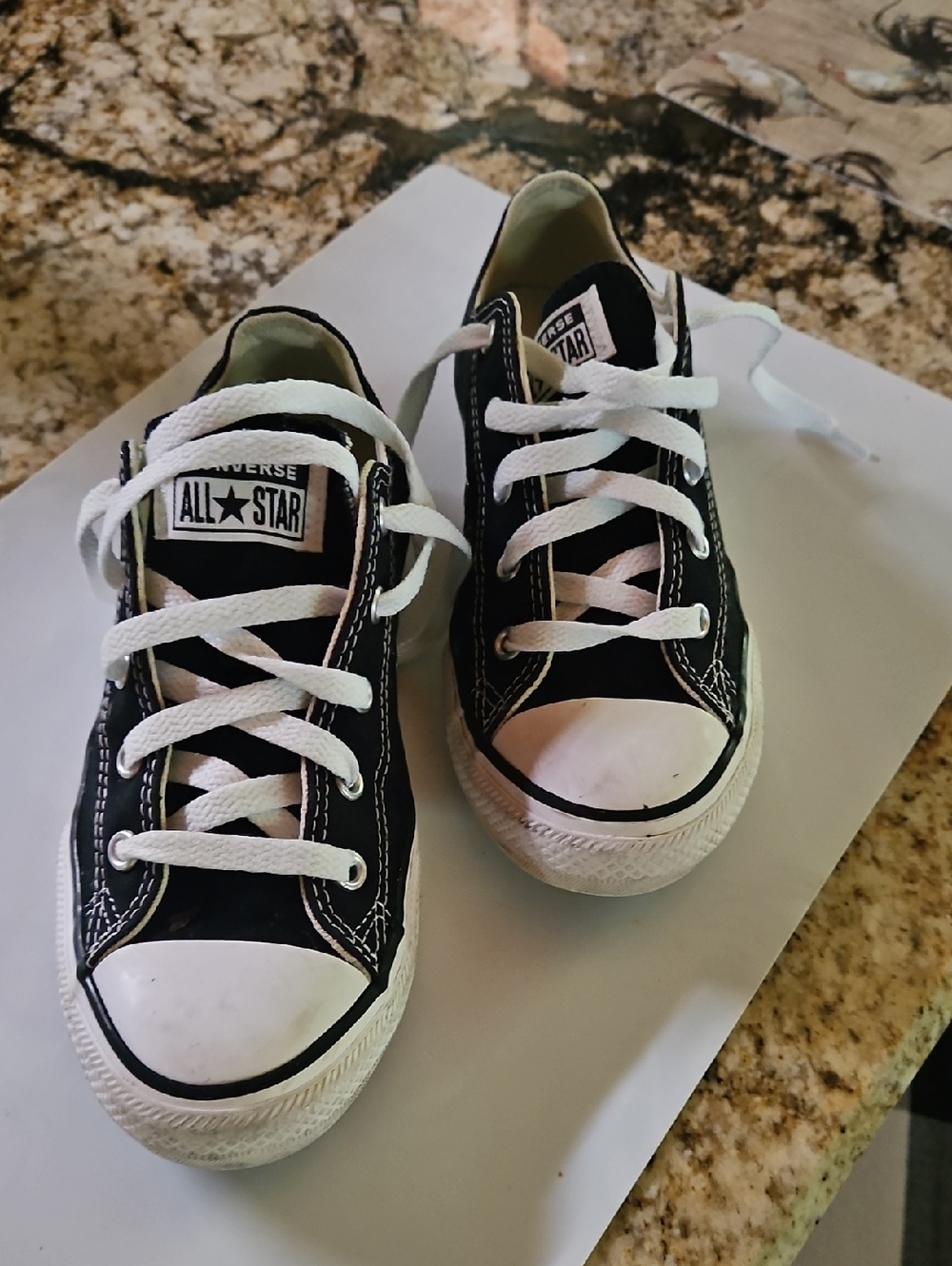 Converse Black & White Kids Low Top Sneakers